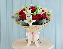 Букет цветов из:  Лилии и Розы #REPLACE_PRED# Архангельском Воронежской области