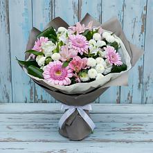 Букет цветов из:  Герберы, Альстромерии и Хризантемы #REPLACE_PRED# Архангельском Воронежской области