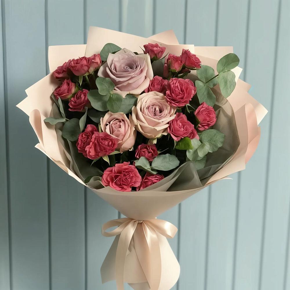 Букет цветов из: Гвоздики и Розы в Архангельском Воронежской области