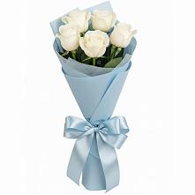 Букет 5 Белых роз Проуд в Архангельском Воронежской области