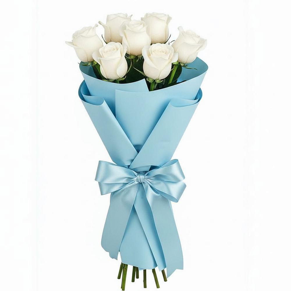 Букет 7 белых роз Проуд в Архангельском Воронежской области