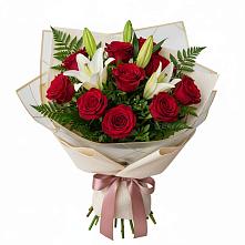 Букет цветов из:  Лилии и Розы #REPLACE_PRED# Архангельском Воронежской области