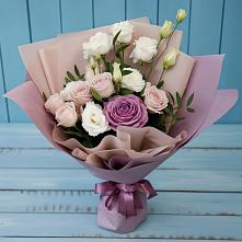 Букет цветов из:  Розы и Лизиантусы в Архангельском Воронежской области