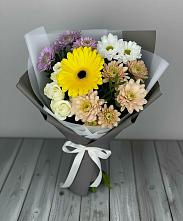Букет цветов из:  Розы, Герберы и Хризантемы в Архангельском Воронежской области
