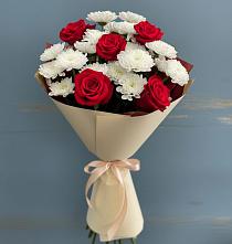 Букет цветов из:  Розы и Хризантемы в Архангельском Воронежской области