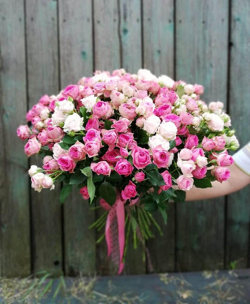 Букет Розовые кустовые розы Натали и Лав Лидия в Архангельском Воронежской области