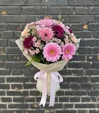 Букет цветов из:  Герберы и Хризантемы в Архангельском Воронежской области