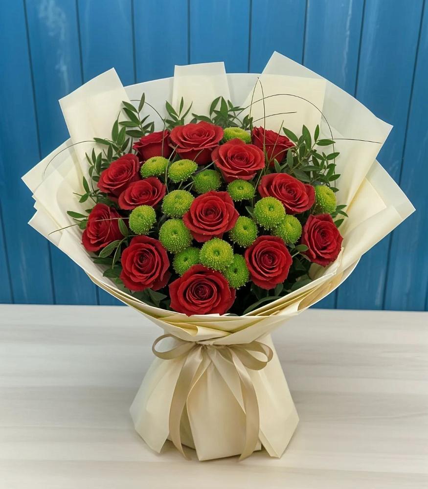 Букет цветов из: Розы и Хризантемы в Архангельском Воронежской области