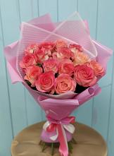 Букет 15 Розовых роз Равель #REPLACE_PRED# Архангельском Воронежской области