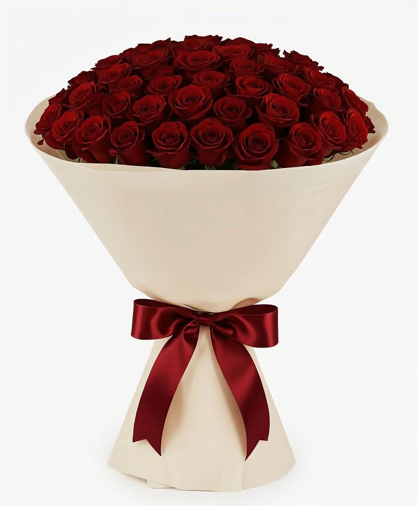 Букет 101 Бордовая роза Блэк Бакарра в Архангельском Воронежской области